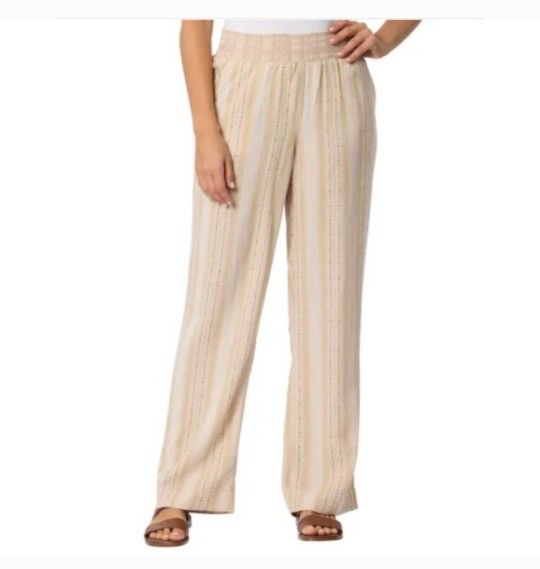 Briggs Ladies Linen Blend Stripe Pants