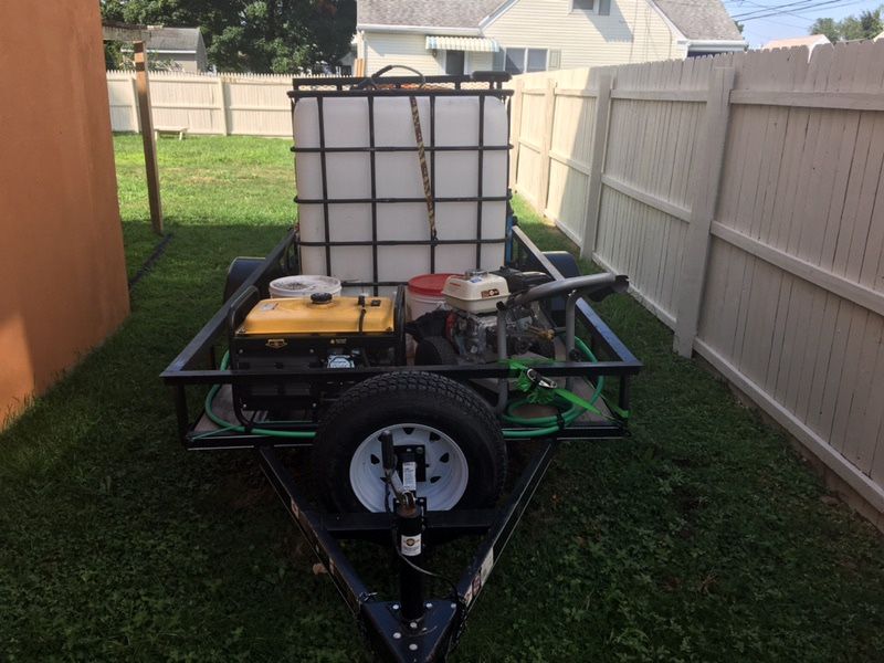 Fully loaded trailer for power washing work. EVERYTHING YOU NEED.