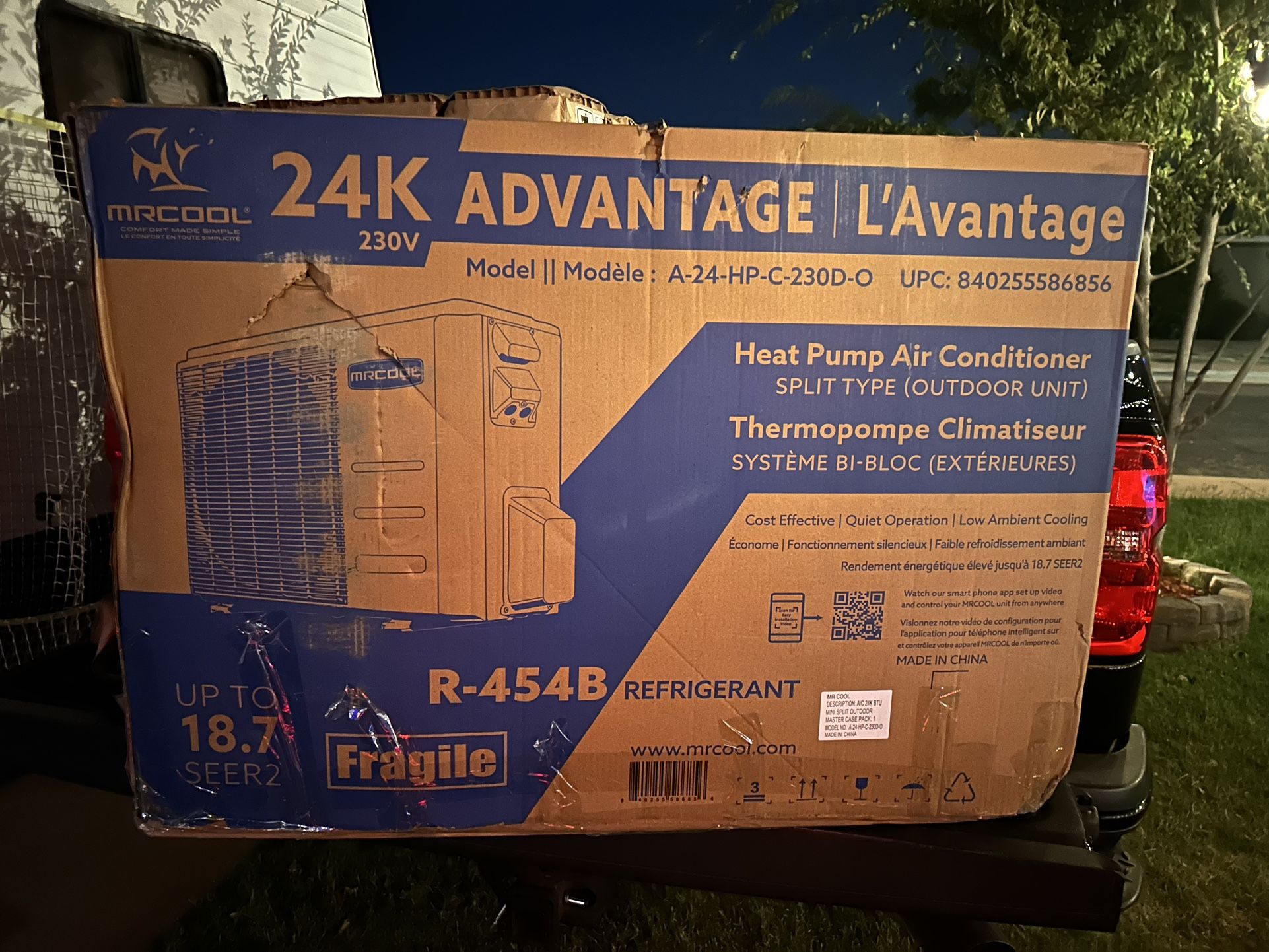 New  24k BTU Ductless Heat Pump Split Air Conditioner