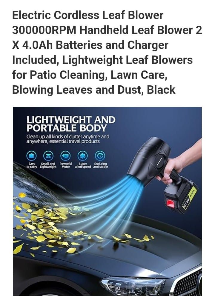 Cordless Leaf Blower 🌿🍀
