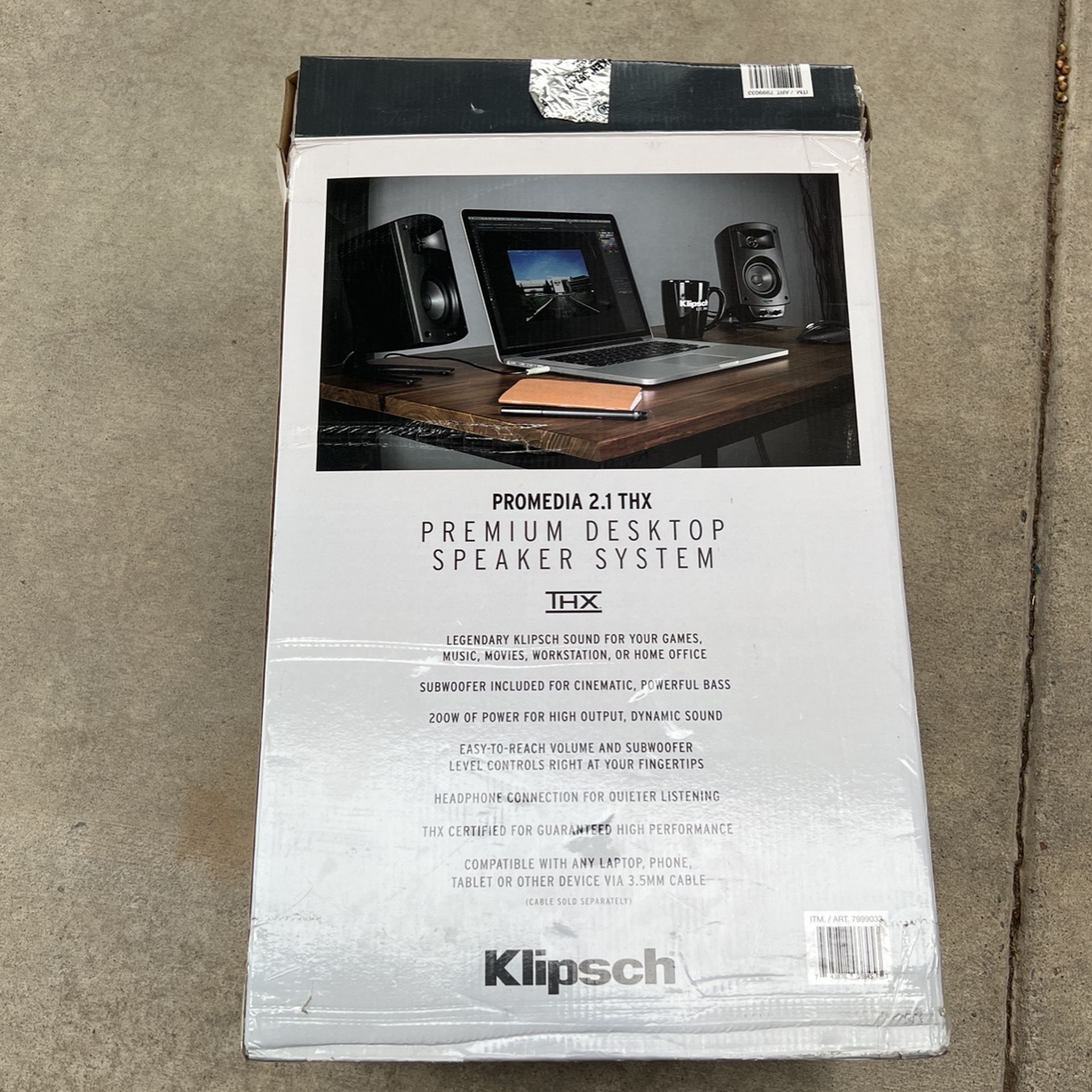 Klipsch Promedia 2.1 THX Premium Desk Speaker System New