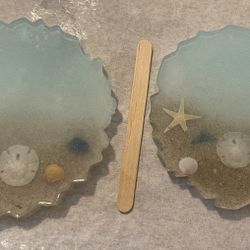 Resin Coasters (handmade ) Set Of 2