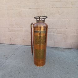 Antique Brass Fire Extinguisher.