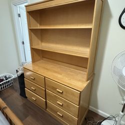 Wooden Dresser And Shelves
