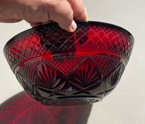 Red Glass Bowl
