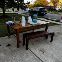 Dining Room Table With Bench
