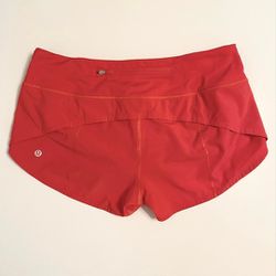 👖 Lululemon Speed Up Orange Shorts Size 6 Women's Lulu 👖 