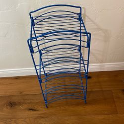 Vintage Metal Shelf With Three Levels