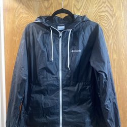 Columbia Windbreaker Blk Sz Medium