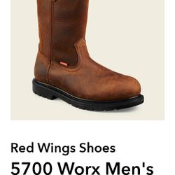 Red Wings Worx Boots Pull On Size 10.5