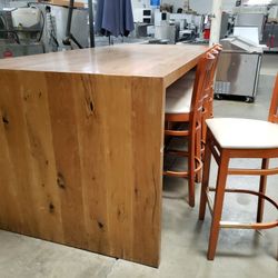 Used (1) Bar Hi Table With (10) Barstools 110 X 48
