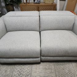 Moonlight Dove 84'' Power Reclining Loveseat with Power Headrest