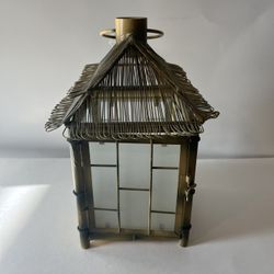 Asian Style Lantern Gold Metal Bamboo