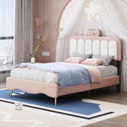 Princess Twin Size Velvet Bed  