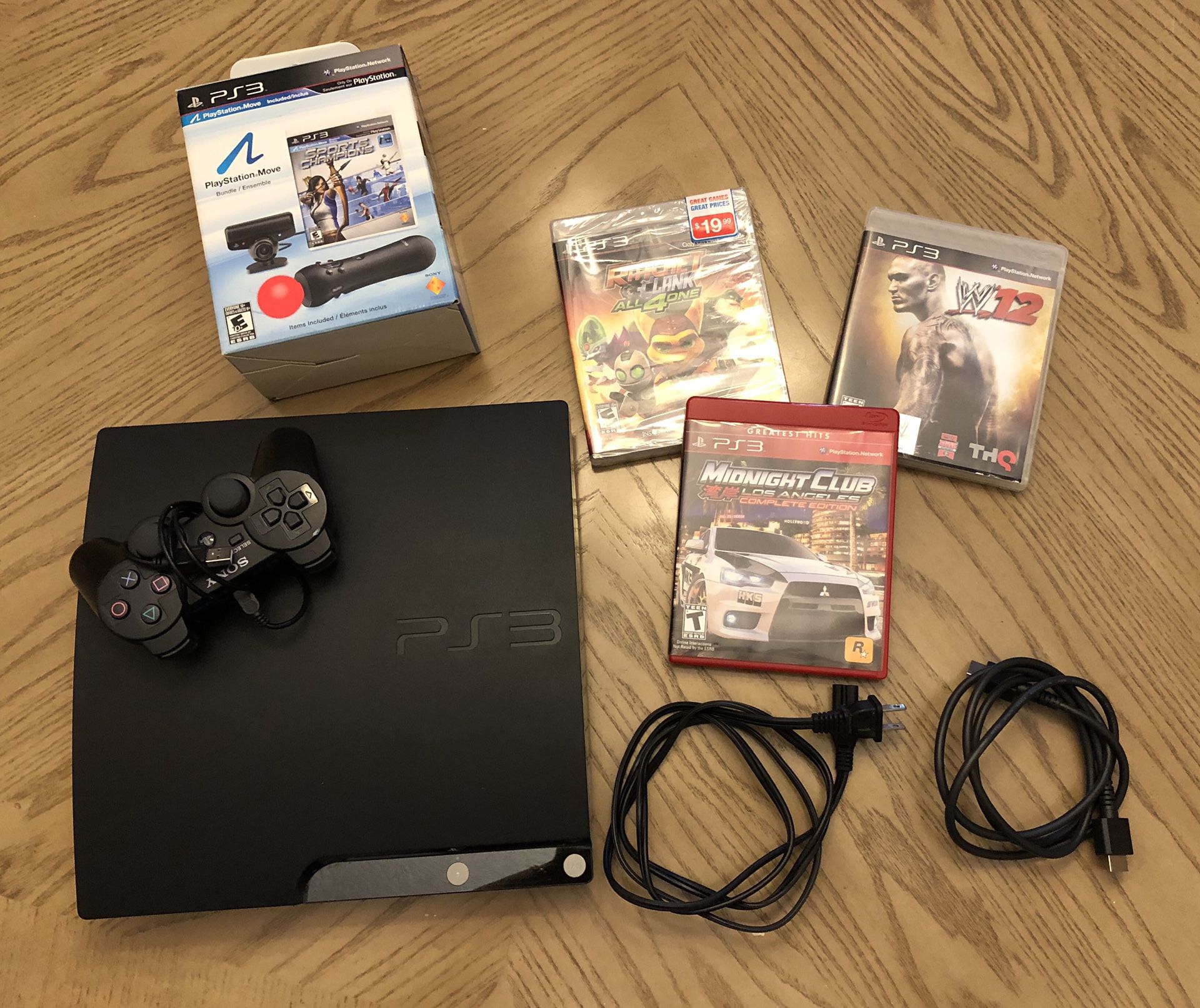 PlayStation 3 (PS 3 120 GB) with games and move bundle