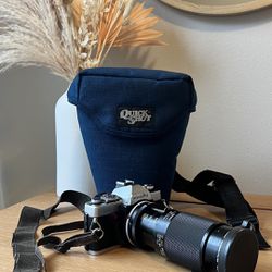 Minolta XG1 35mm SLR Film Camera W/ Tamron 80-210mm Lens, Filter, Strap & Bag!