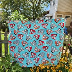 Handmade Little Foxes Fleece Blanket