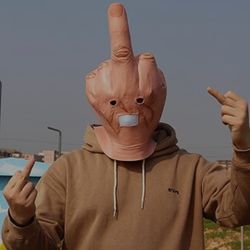 middle finger mask