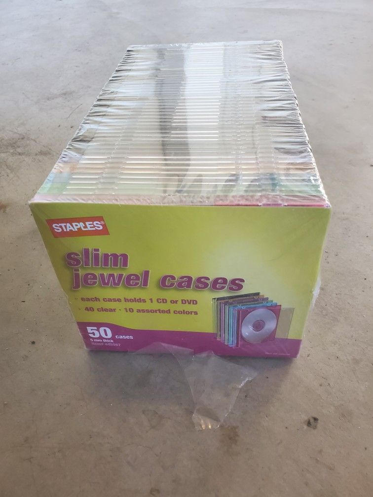 Staple slim jewel cases 50-pack