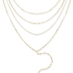Thalia Sodi: Gold-tone Multilayered Choker Lariat Necklace
