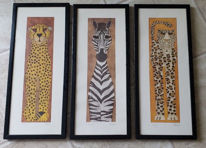 C Davis Animal Prints-Signed