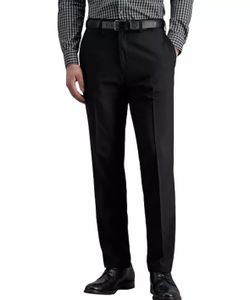 Black Kenneth Cole Reaction Men's Modern-Fit Micro-Check Dress Pants