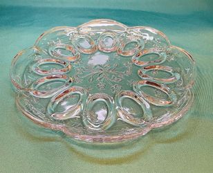 Vintage Anchor Hocking Savannah Deviled egg platter