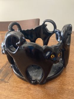 Halloween Cat Candle Holder