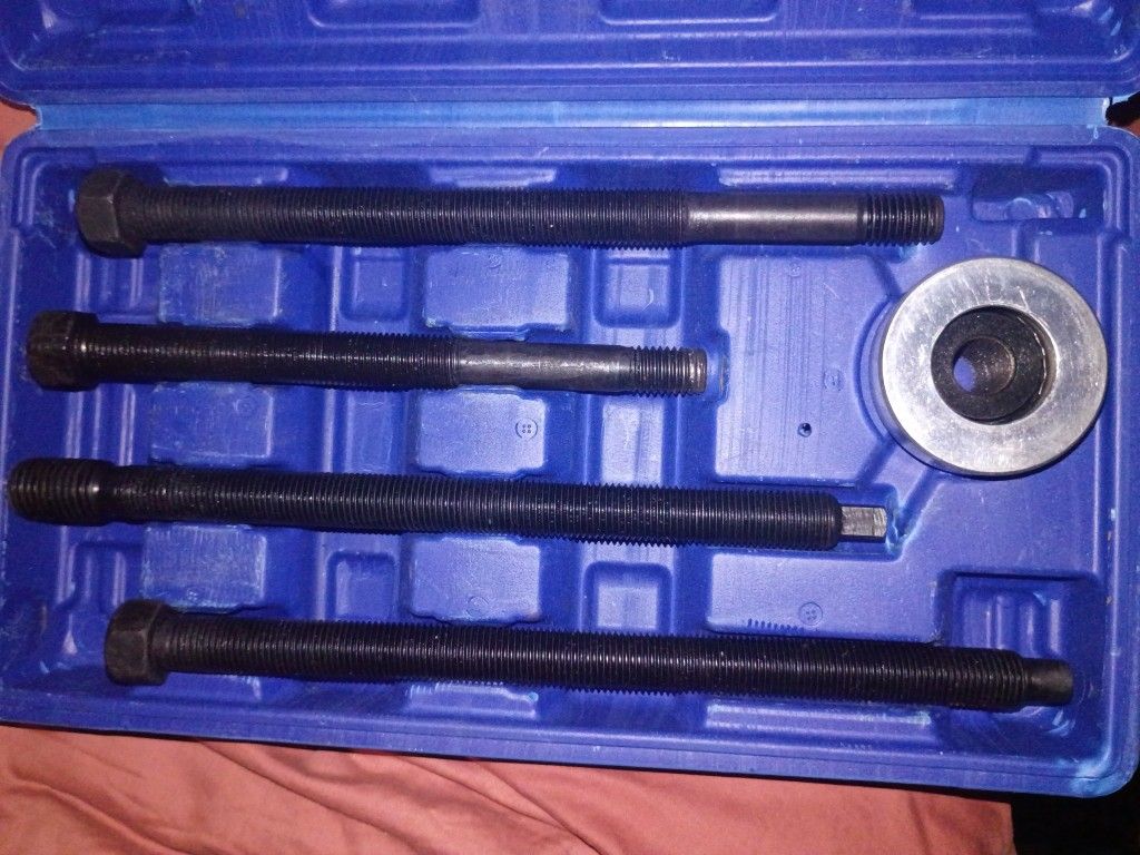 5pcs Tool Set, Long Reach Crank Pulley Underdrive Pulley Damper Installation Tools