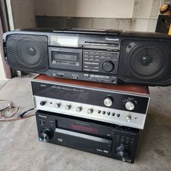 Stereo Equipment- Reciever And Boombox