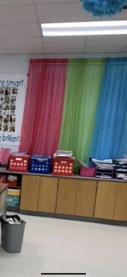 3 Curtain Panels-bright Beautiful Colors 