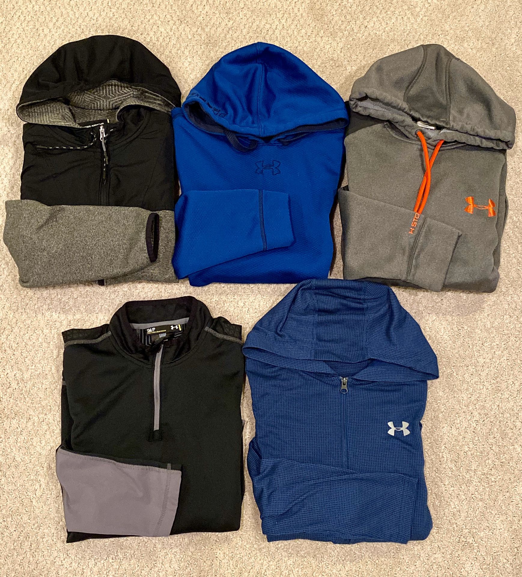 Under Armour Men’s Longsleeves Active Wear Size S/M Lot of 5
