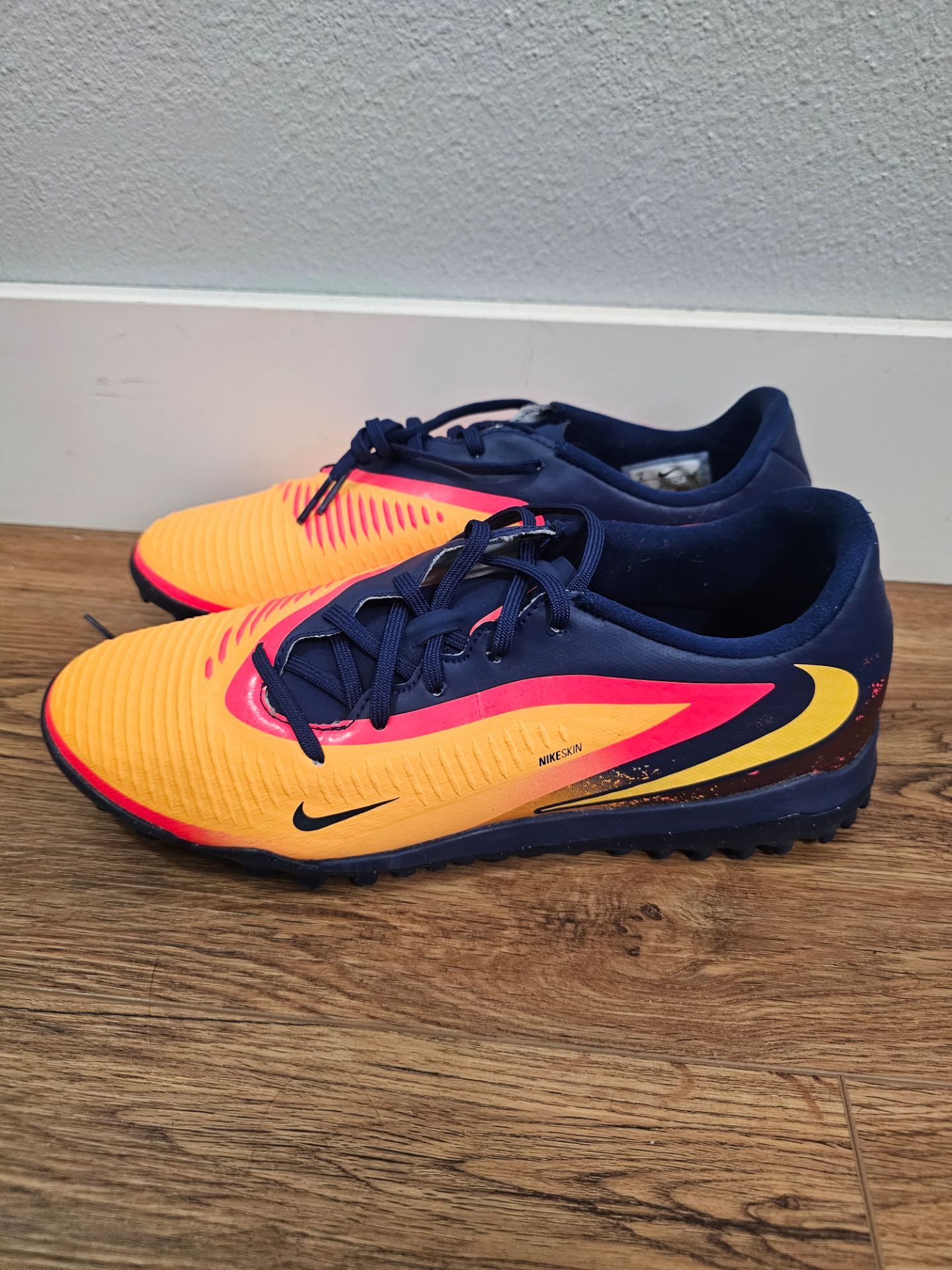 Size 8 Nike Phantom 6 Low Academy Erling Haaland Orange HQ2326-800 Turf Soccer Shoes