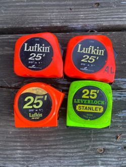 25 foot neon tape measures
