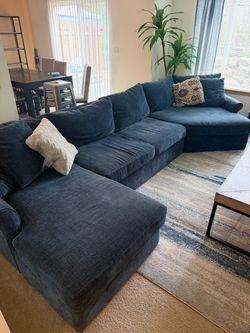 Macys Custom Navy Sectional