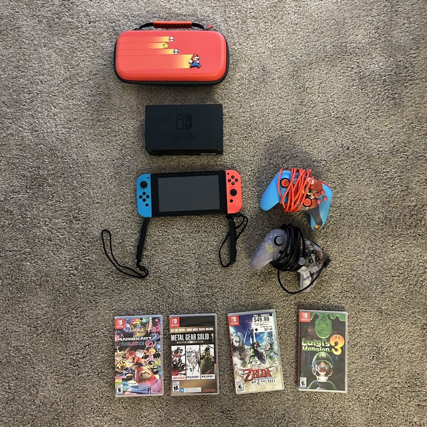 Nintendo Switch w/ Controllers + Games