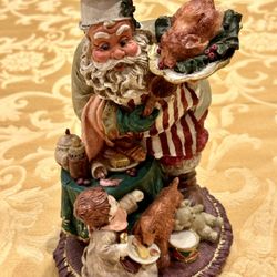 Vintage Christmas Meal Chef Figurine