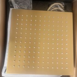 Gold Rainfall Shower Head