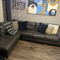 Leather Sectional Couch – $400, Must Go by Aug 18!