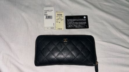 Chanel Classic Zip Wallet – Black Caviar Leather, Gold Hardware
