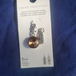 NOVEMBER  CHARM WITH SWAROVSKI  CRYSTAL