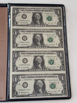 $1 2003. Four banknote On one sheet