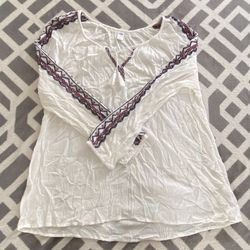 Old Navy Light Weight Long Sleeve Blouse Top sz  Large