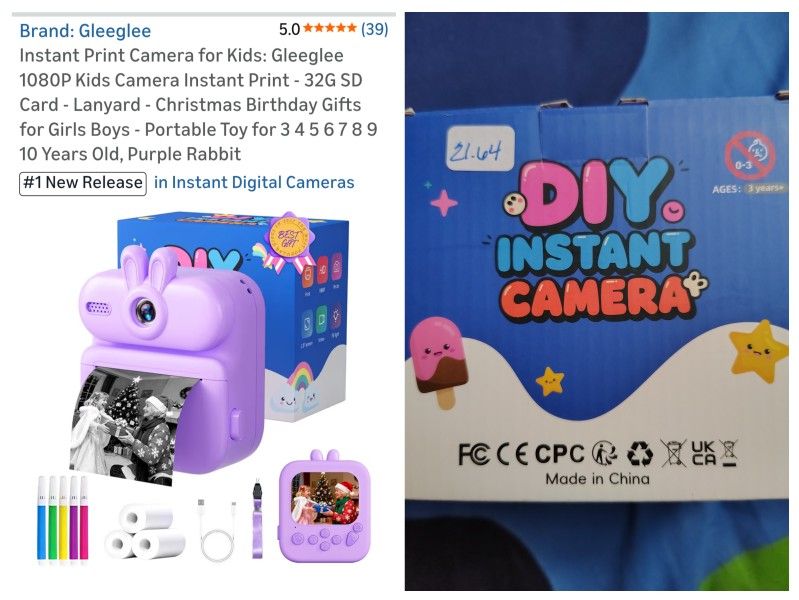Brand New Purple Kids Camera
