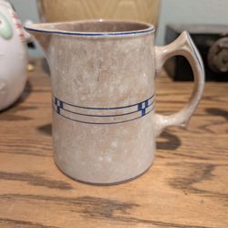 Vintage small pitcher dates from the 1920s, and is marked "The Edwin M. Knowles Ivory 26-1-5" on the bottom