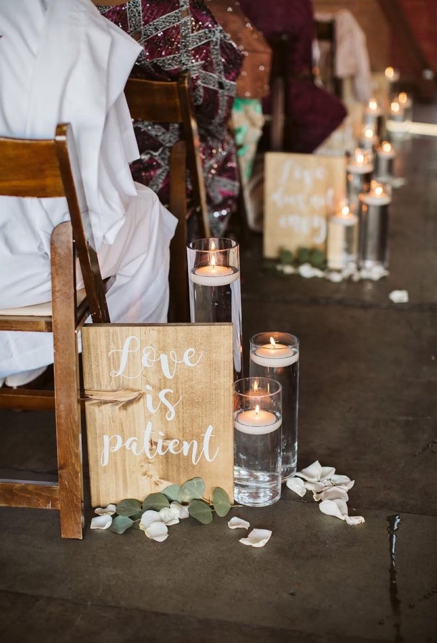 1 Corinthians 13:4-7 Woods Signs aisle Decor