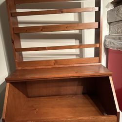 Pottery Barn Bookshelf And Toy Bin