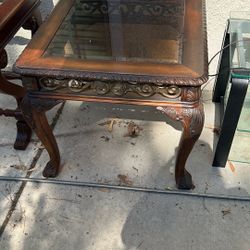 End Tables, Lamps, Glass Entertainment Center