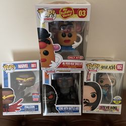 Funk Pop! Each $15 (Mr. Potato Head(mixed Up),Falcon,Kong With Battle Axe,Steve Aoki)