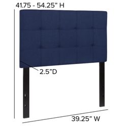Twin Headboard Navy Blue 